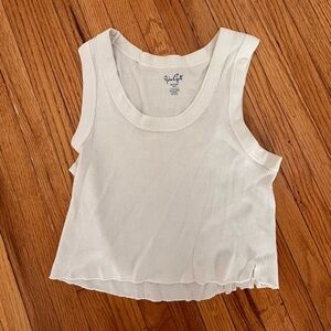 Brandy White Tank
